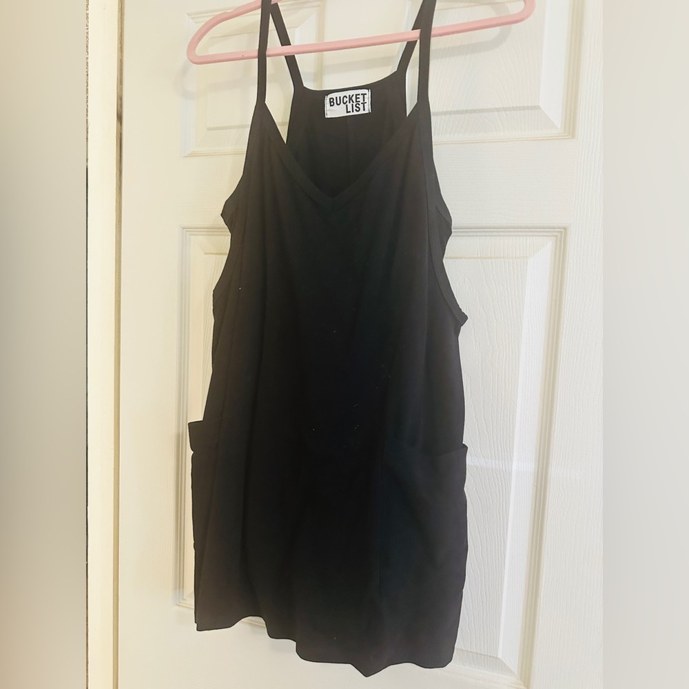 Bucket List Black Sleeveless romper